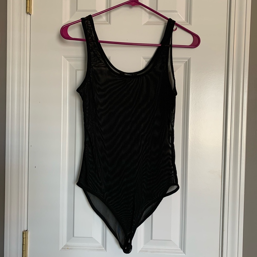 🖤 Forever 21 Mesh Tank Top Bodysuit